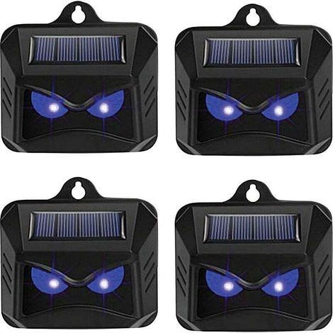 Repellente per animali selvatici ad energia solare, 4 repellenti efficaci con luce LED blu per il giardino