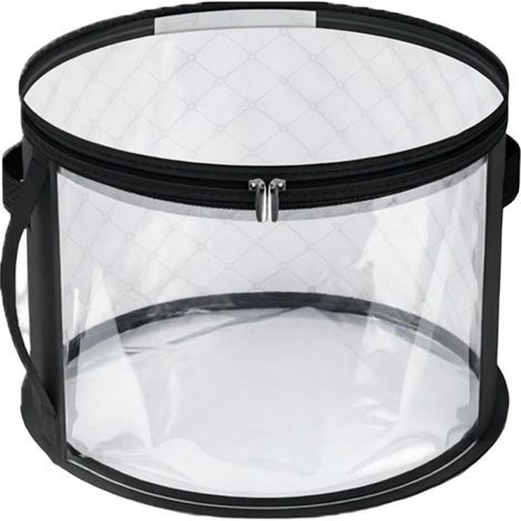 Organizzatore per cappelli di grande capacità per armadio, con maniglia per il trasporto. Scatole per cappelli per uomo e donna, valigia, casa, appartamento, viaggio, armadio, scaffale, spiaggia (1/5)