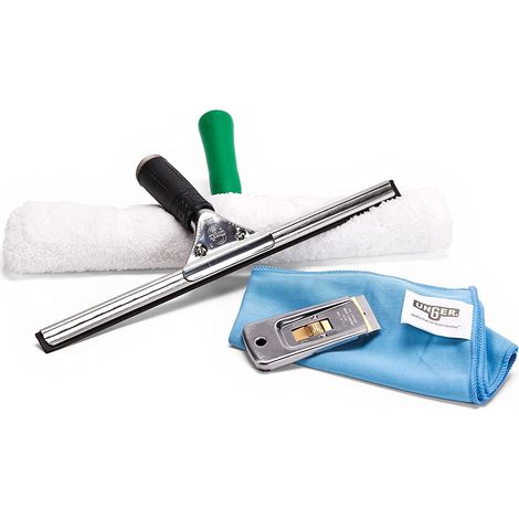 Unger Kit Pro Advanced 4-in-1 (AKG14) Pulizia Vetri Interni con Lavavetro, Tergivetro e Accessori (1/5)