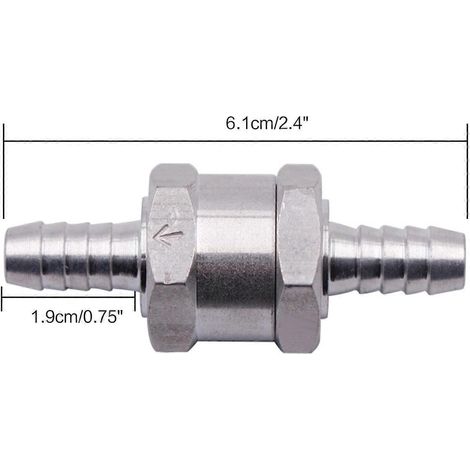 Clapet anti-retour unidirectionnel 6/8/10/12 mm pour essence ou diesel, compatible avec les systèmes d'huile Wa-12mm. (1/4)