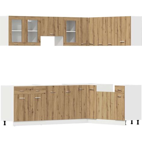 Maison Exclusive - Set di Mobili da Cucina 11 pz Lyon Rovere Artigianale Truciolato