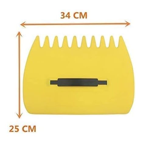 Râteau 2 pcs, jaune pour ramasser les feuilles, l'herbe, les coupes de gazon, rapide et facile (1/4)