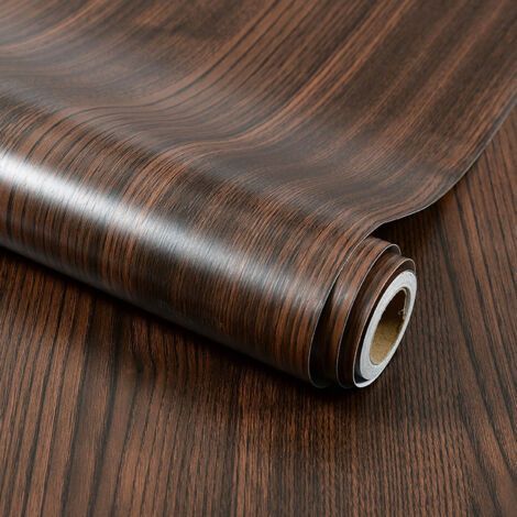 Papier Adhésif pour Meuble Bois Imperméable Papier Peint Effet Bois Autocollant Meuble Amovible pour Armoire de Cuisine Revetement Adhesif pour Table Placard Plan de Travail Tiroir 40CM x 2M (1/5)