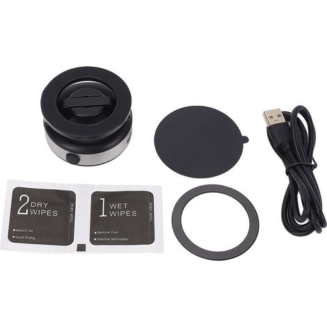 Supporto magnetico per cellulare da auto, rotazione a 360 gradi, fissaggio con ventosa in lega di alluminio, supporto per cellulare in PC X98 argento.