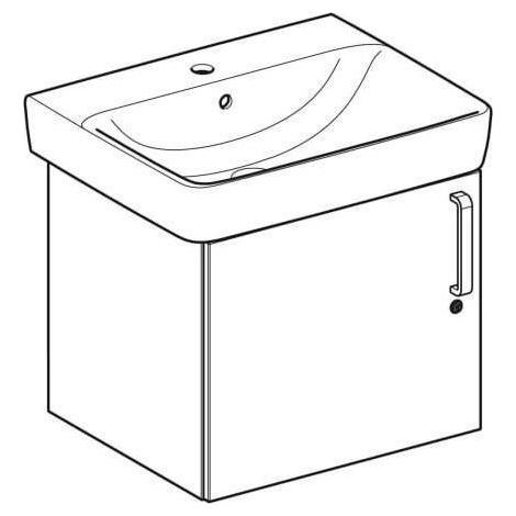 GE Bambini Set Waschtisch mit US, 1 Tür abschließbar, 59,5x56,3x48,3cm, weiß (1/5)