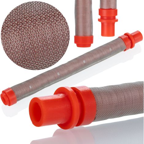 Filtro Rosso 200 Mesh per Aggregato di Verniciatura – Compatibile con Graco, Wagner, Airlessco  Metallo e Plastica, 100x9mm, 1 Pezzo
