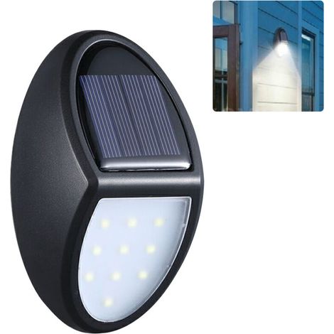 10LED Lumière Solaire Applique Murale IP65 étanche Extérieur Solaire Jardin Lumière pour Cour Cour Led Lampe Solaire (1/5)