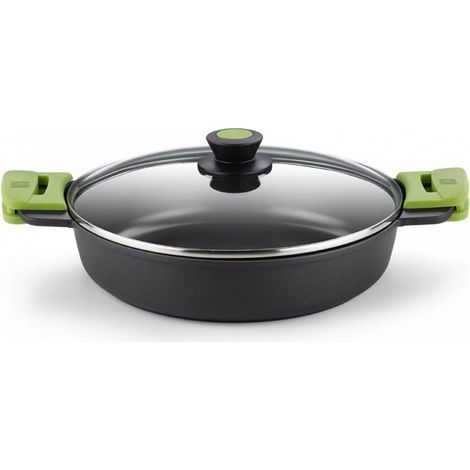 Casserole basse avec couvercle en fonte d'aluminium 32cm prior 400532 bra (1/3)