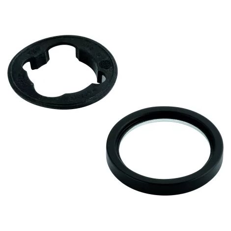 GROHE Rosace 48603, ronde, pour mitigeurs de lavabo sans tirette, phantom black, 48603KF0