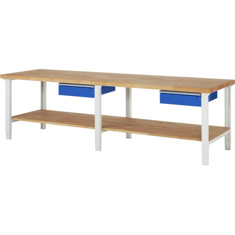 Rau Werkbank höhenverstellbar 7001A7, B3000xT900xH790-1140mm, 1x Schublade-TA (1/5)