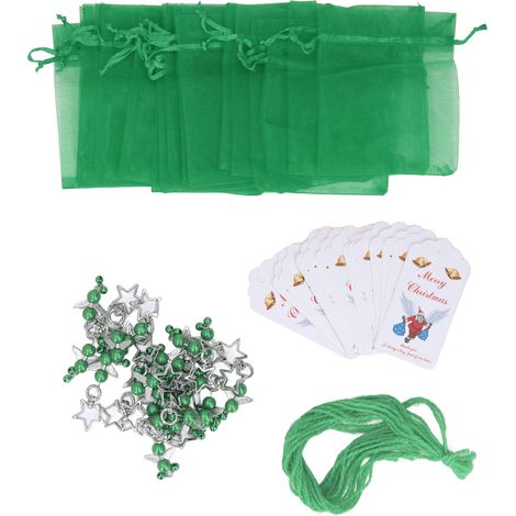 20 Pièces Décorations de Noël Étoiles Porte-clés, Ornements Exquis pour Sapin, Cadeaux pour Fête et Maison (1/5)