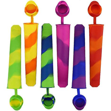10 stuks herbruikbare ijslollyvormen, willekeurige kleur, 19,4 x 1 cm (1/4)