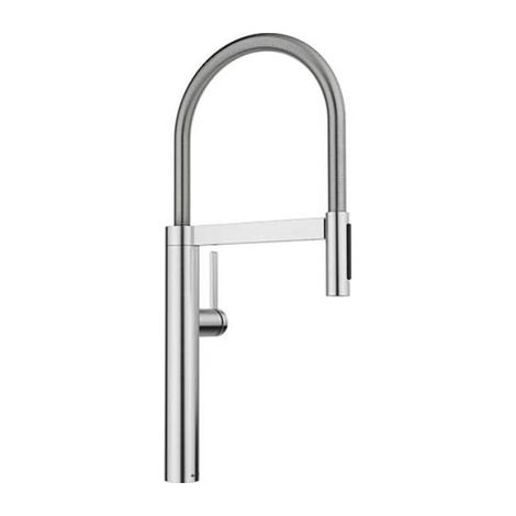 Blanco Culina S - Mitigeur d’évier avec bras flexible et douchette, acier 527463 (1/3)