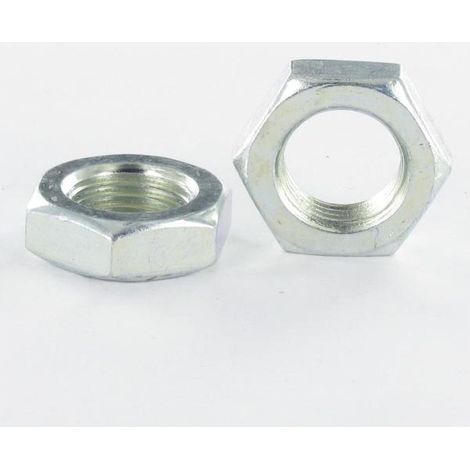 Ecrou hexagonal bas hm/contre Ecrou M12 Pas fin Pas de 150 Acier zingué - 250 pièces (1/4)