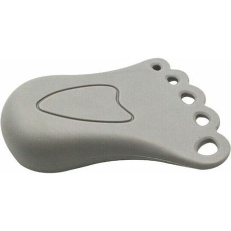 Cale-porte décoratif mignon petit coin de butée de pied en caoutchouc, (paquet de 2) - gris (1/4)