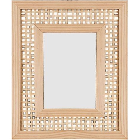 Handgefertigter, gewebter Bilderrahmen, rustikaler Bilderrahmen, gewebter Bilderrahmen für Zuhause – 28 x 23 cm (1/4)