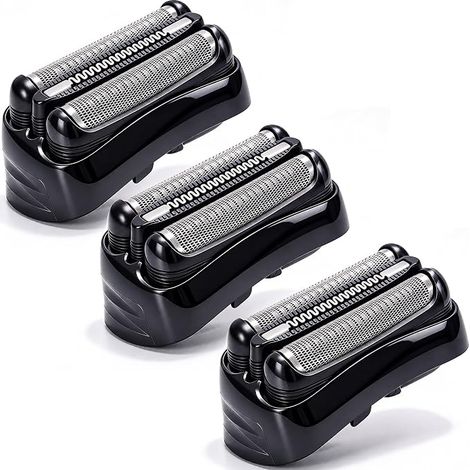 Paquete de 3 cabezales de repuesto 21B para afeitadoras Braun Series 3 300s y 3040s. (1/5)