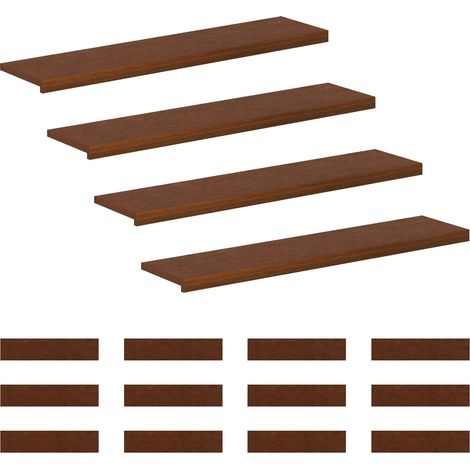 Stufenmatten 16 Stk. 120 x 25 x 2 cm Dunkelbraun vidaXL