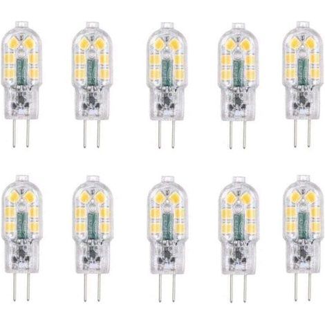 G4 2W LED-Lampe, entspricht 20W Halogenlampe, Kaltweiß 6000K, 200 lm, 12 SMD-LEDs, 12V AC/DC – 10er-Pack (1/4)