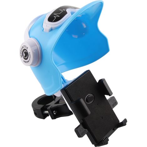 Support de téléphone portable étanche et résistant au soleil pour casque, compatible avec les guidons de motos, véhicules électriques et vélos (bleu). (1/5)
