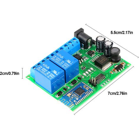 Télécommande Bluetooth à relais 2 canaux avec moteur LED pour iOS et Android (1/5)