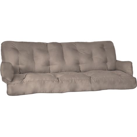 Sitzkissen für Hollywoodschaukel Flair HS, 180x50x8cm, Taupe
