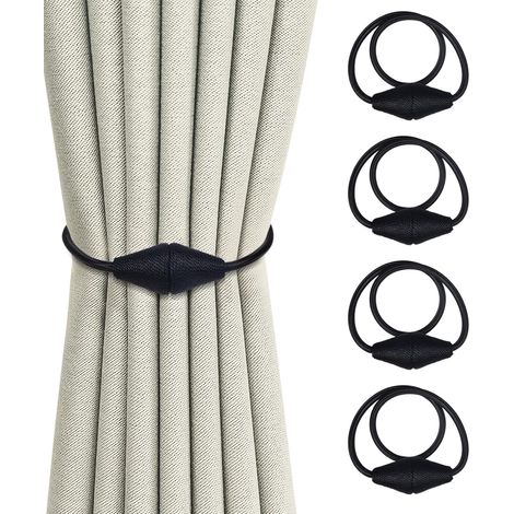 4er-Set magnetische Gardinenhalter, 47,5 cm, Wohnaccessoires – Schwarz (1/5)