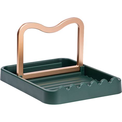 Le support pour couvercles de casseroles est doté d'une conception encastrée pour un nettoyage facile c'est un support multifonctionnel pour couverts, un support de rangement pour comptoir et un acc (1/5)