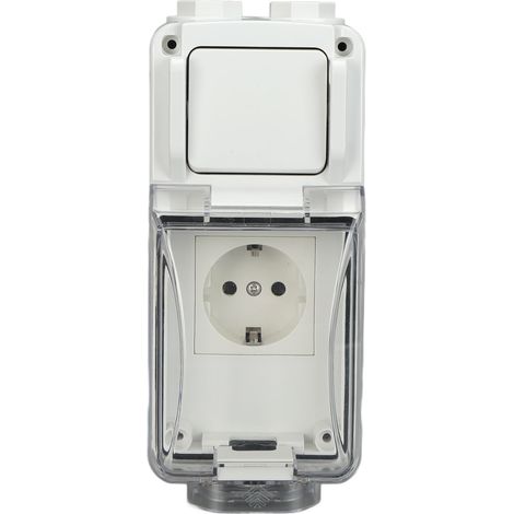 Prise extérieure étanche IP66 avec interrupteur 16A 250V pour usage jardin - Qualité allemande (1/5)