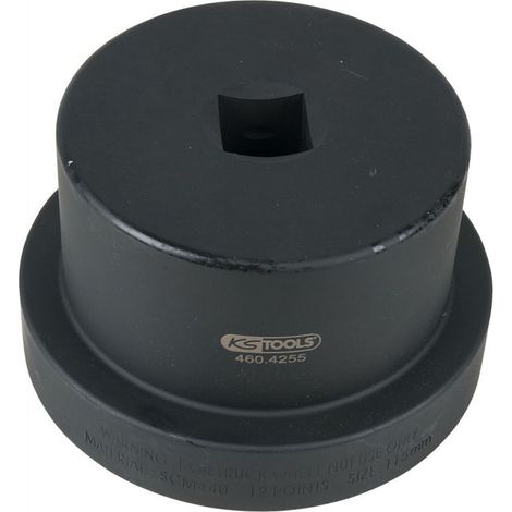 KS Tools 1 Zoll Achsmuttern-Schlüssel mit Führungsbund, 12-kant, 115 mm