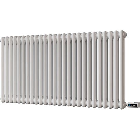Alpha - White Column Electric Radiator H600mm x W1164mm 2 Column 1200w Thermostatic WIFI (1/3)