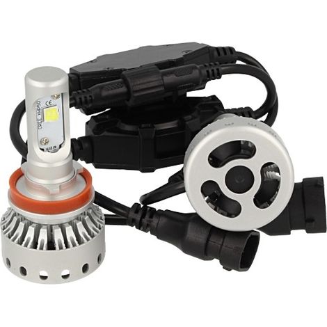 Kit Full Led Canbus H8 H11 H9 40W 5000 Lumens Con Ventilatore 12V 24V 2 Cree XHP 50 (1/3)