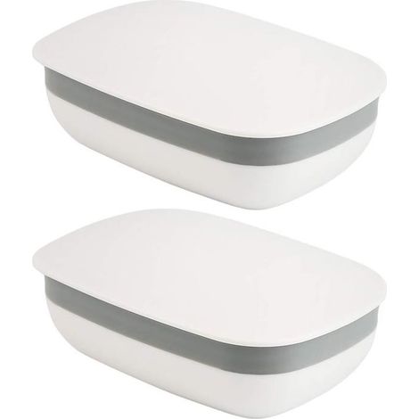 Porte-savon de voyage, porte-savon en plastique, porte-savon avec couvercle bien fermé, portable, étanche (1/4)