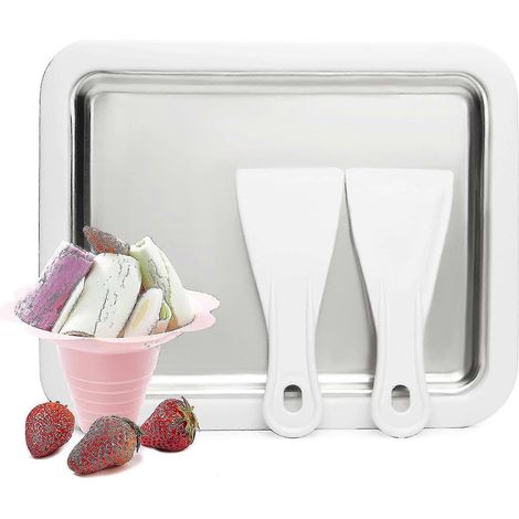 Plaque à glace pour faire de la crème glacée, machine à glace roulée, plaque pour rouler la glace soi-même (1/5)