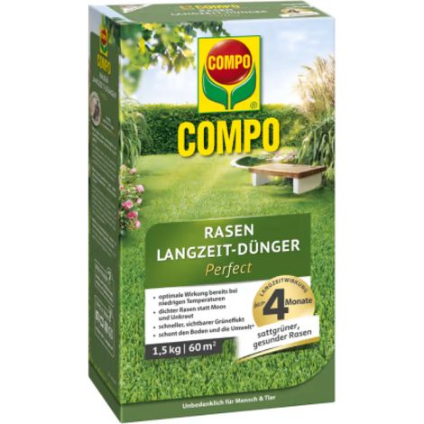 COMPO Rasen Langzeit-Dünger Perfect für 60 m² - 1,5 kg