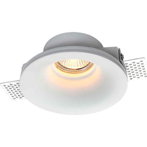 Aro Downlight Empotrable Redondo De Escayola GU10 Trimless