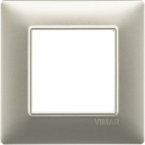 Placca 2M nichel opaco per scatola rotonda  Vimar Plana 14642.21