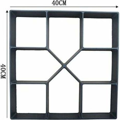 Moule à Pavage Plastique 40 x 40 cm pour Garden Terrasse Allée Patio Jardin Trottoirs Chemin de Pavage en Ciment Béton Moule à Pavé Réutilisable Moule de Coffrage Bricolage-- (1/3)