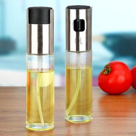 Flacon pulvérisateur ménager de 100 ml en acier inoxydable, distributeur d'huile, bouilloire à épices, outil de cuisine (1/5)
