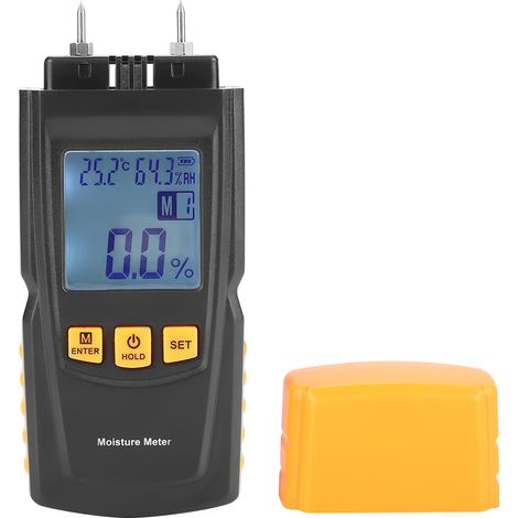 GM610 Holzfeuchtemessgerät, digitales Holzfeuchtemessgerät mit 2-poligem LCD-Display, Hygrometer zur Messung der Holzfeuchte (1/5)