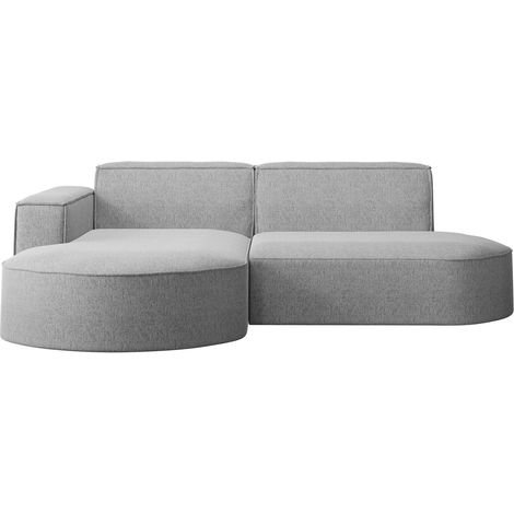Ecksofa, Sofa L form, Couch L form MODENA L STUDIO stoff Neve Grau Links (1/5)