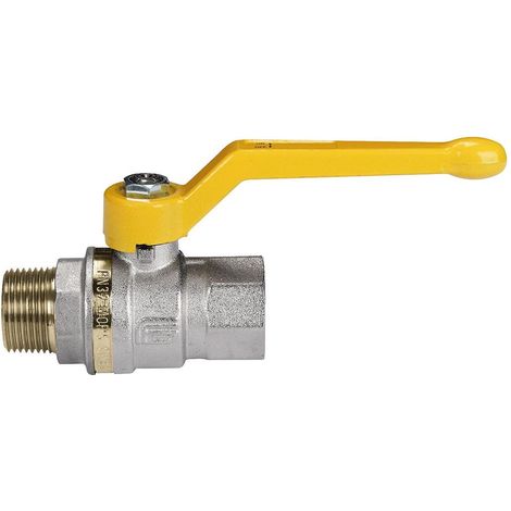 Effebi Gas-Kugelhahn ATHENA, DN 25 1", 5 bar, -20 bis 60 Grad C, Messing, PTFE