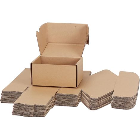 25 Brown Cardboard Boxes 6 x 4 x 3 cm Heavy Duty Easy Assembly (1/5)