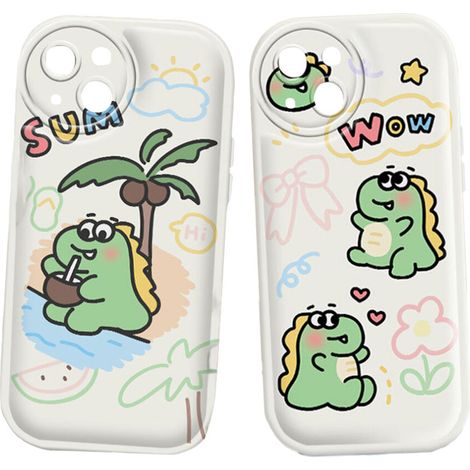 Custodia per iPhone 14 Pro Max in gomma morbida, impermeabile, dal design accattivante, con dettagli in rilievo a tema cartoni animati e cornice flessibile in silicone. (1/2)