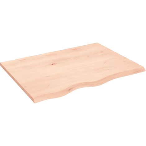 Étagère murale Moderne - Meuble Étagère murale Rangement multiposition 80x60x2 cm bois de chêne massif non traité -BV70695 (1/4)