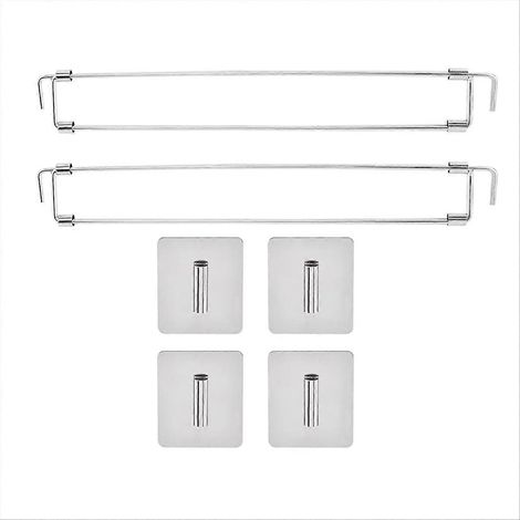 Barres de rangement réglables pour réfrigérateur de camping-car (13,98 à 25,59 pouces), barres de rangement d'angle pour réfrigérateur de camping-car, barre de rangement pour cuisine (paquet de 2) (1/5)