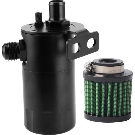 GARRYFIZH Bidon de récupération d'huile de 500ML, en alliage d'aluminium AN10, réservoir à 5/8 ports, pièces de voiture universelles