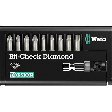 Surtido de puntass plana/PH/PZ, 10 unidades, Check Diamond