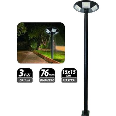 TRADE SHOP - Palo In Ferro Per Lampione Led 3 Metri Da Giardino Nero Da Esterno Pt-gd-3n - (1/5)