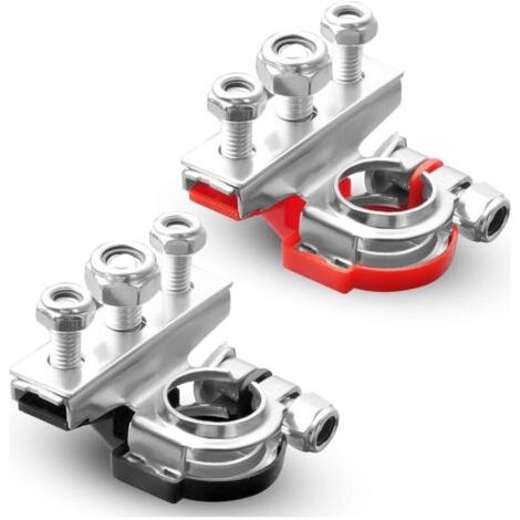 1 Paire Connecteur de Borne de Batterie 12V, Supérieure de Batterie de Loisir 3 Voies, Coupe Circuit Batterie en Laiton à Serrage Sécurisé pour Voitures pour Voiture/Moto/Camion/Navire